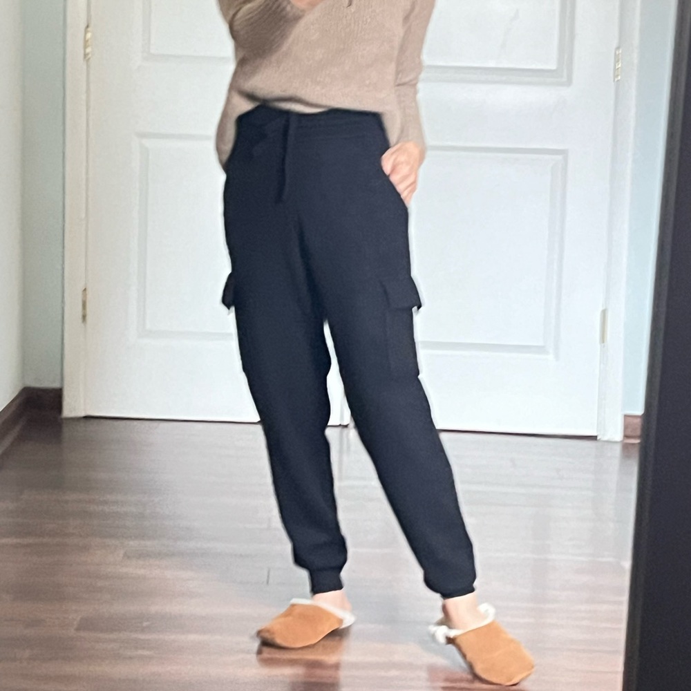 Naked Cashmere 100% cashmere black Zelda cargo pants size XS NWT